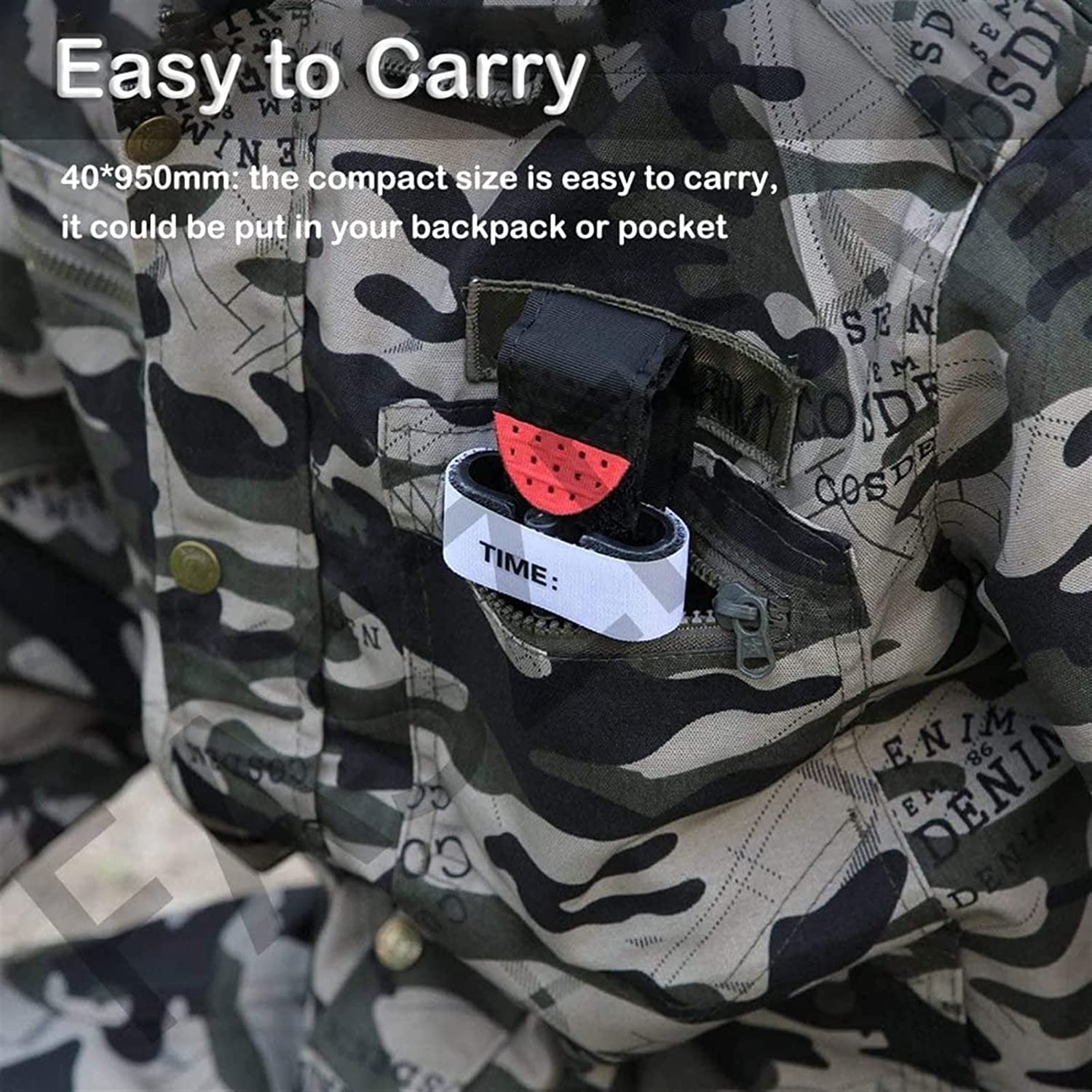 100PCS Tactical Tourniquet, Outdoor Emergency Tourniquet, Quick Release One-Handed Operated Military