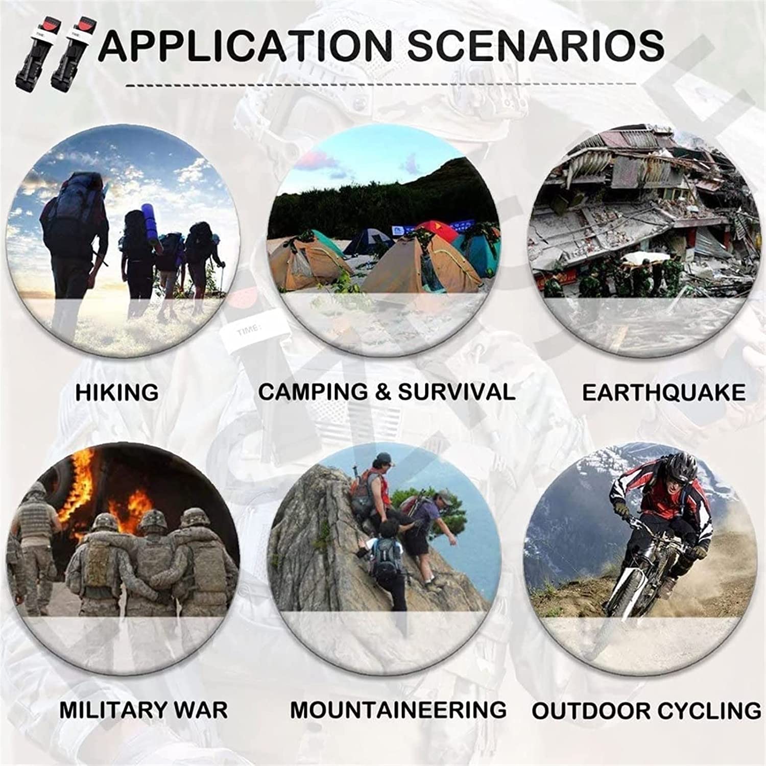 100PCS Tactical Tourniquet, Outdoor Emergency Tourniquet, Quick Release One-Handed Operated Military