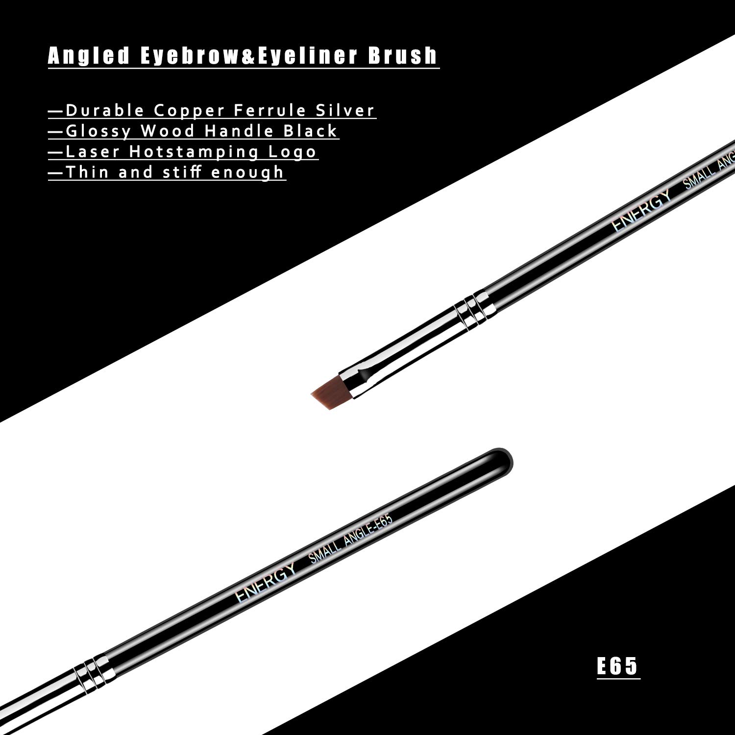 ENERGY Angled Eyebrow Brush Eyeliner Blending Makeup Brush E65 for Liquid Cream Foundation Eye Powde