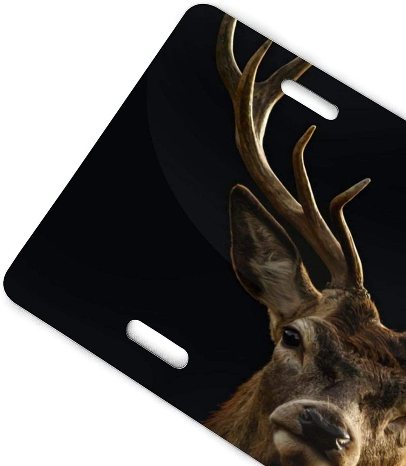 Nature Wild Deer Head Antler Animal License Plate Frame Aluminum Metal Covers,Metal Novelty Car Plat