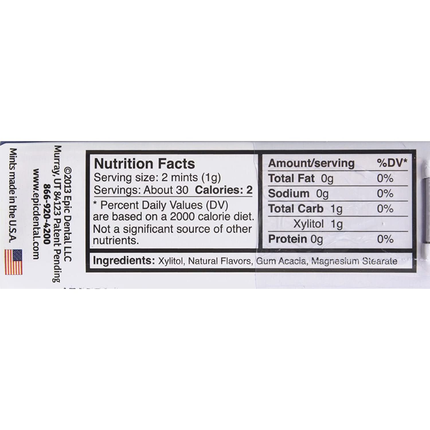 Epic Dental Mints Xylitol Peppermint 60 Ct Case_1010