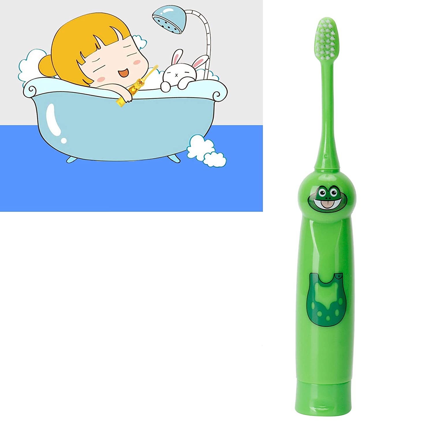 Kids Electric Toothbrush, Cartoon Pattern Kids Toothbrush, Portable Easy To Clean for Children Gift 