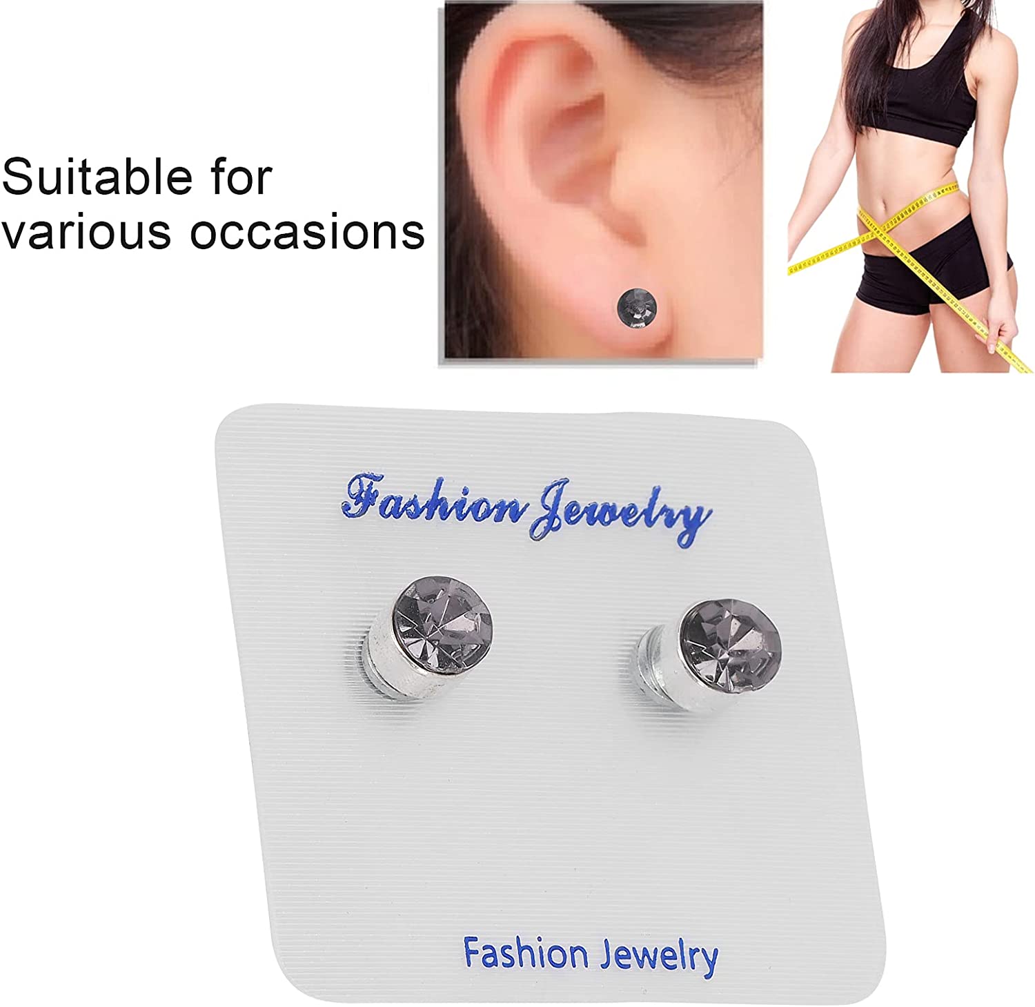 Weight Loss Earrings, Slimming Earrings Stimulating Acupoints Ear Studs Healthcare for Reduce Acne f