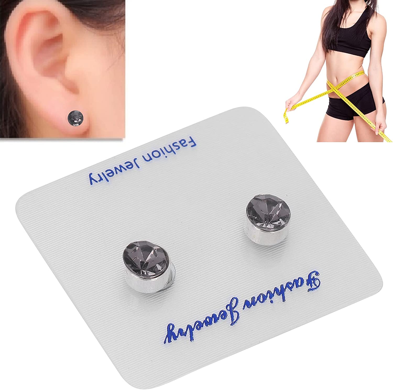 Weight Loss Earrings, Slimming Earrings Stimulating Acupoints Ear Studs Healthcare for Reduce Acne f