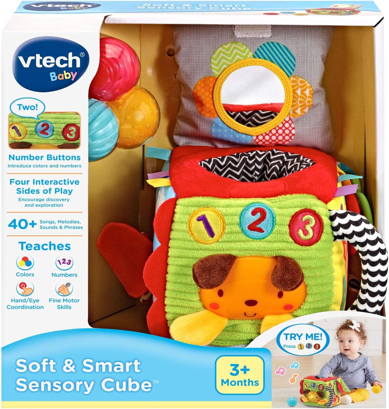 VTech Soft and Smart Sensory Cube, Multicolor