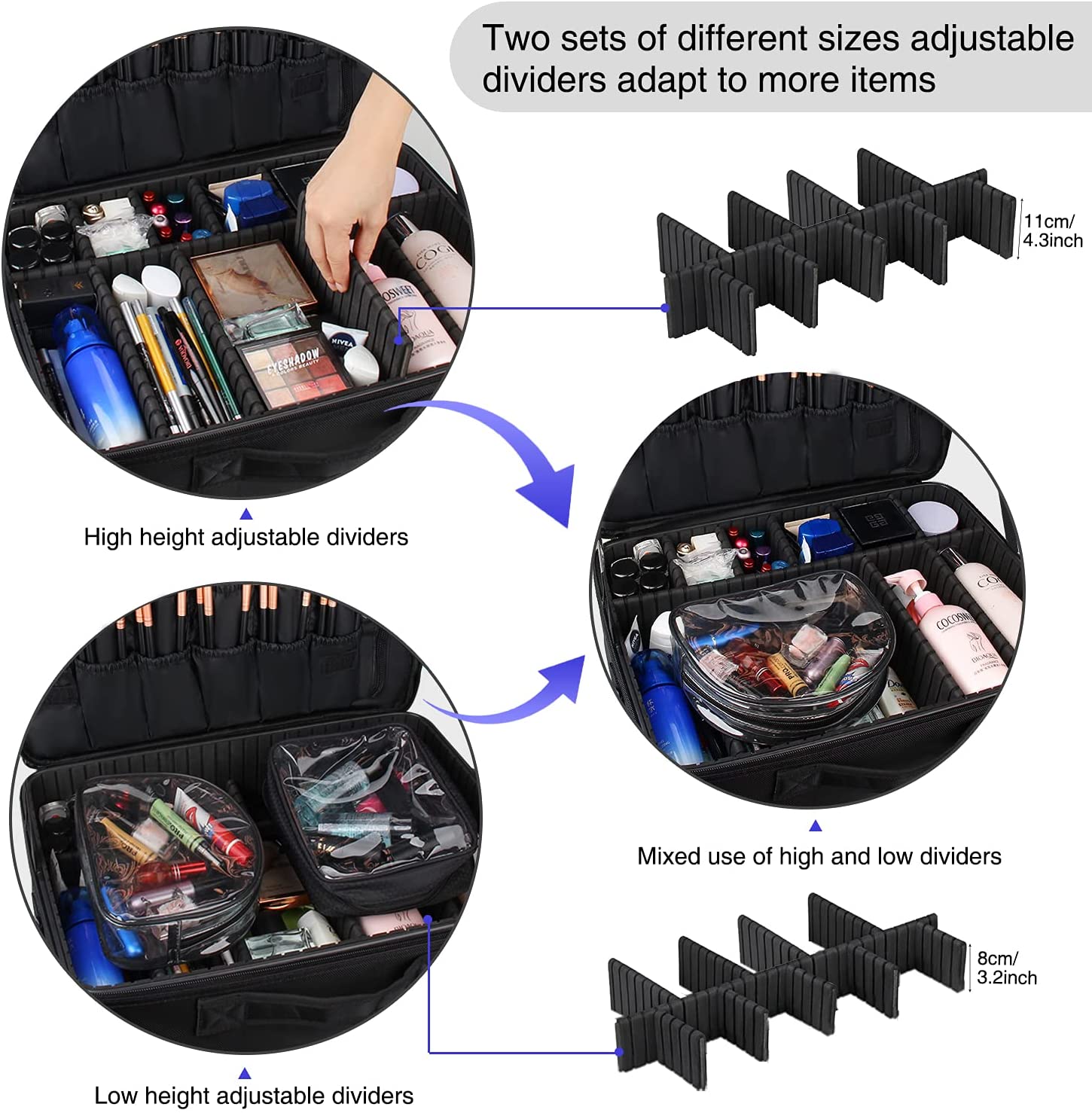 Extra-large Makeup Case, a Must for Double-layer Travel, a Storage Case for Professional Makeup Arti