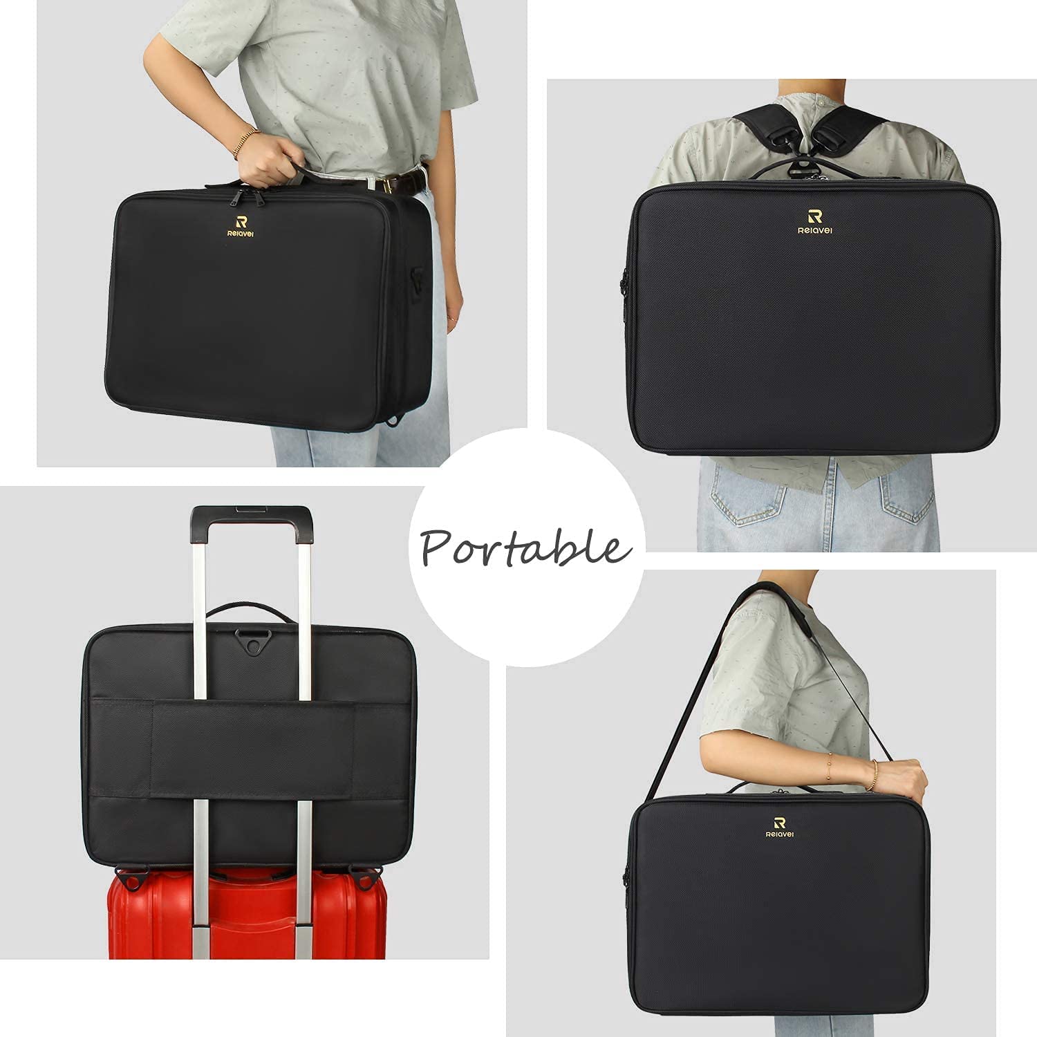 Extra-large Makeup Case, a Must for Double-layer Travel, a Storage Case for Professional Makeup Arti