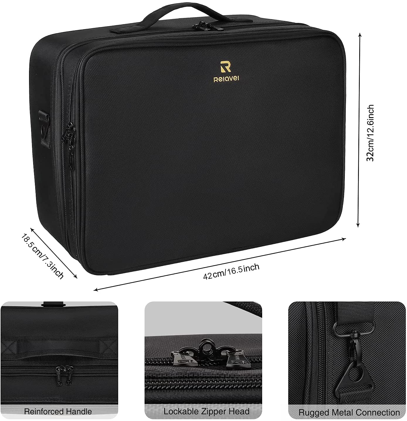 Extra-large Makeup Case, a Must for Double-layer Travel, a Storage Case for Professional Makeup Arti
