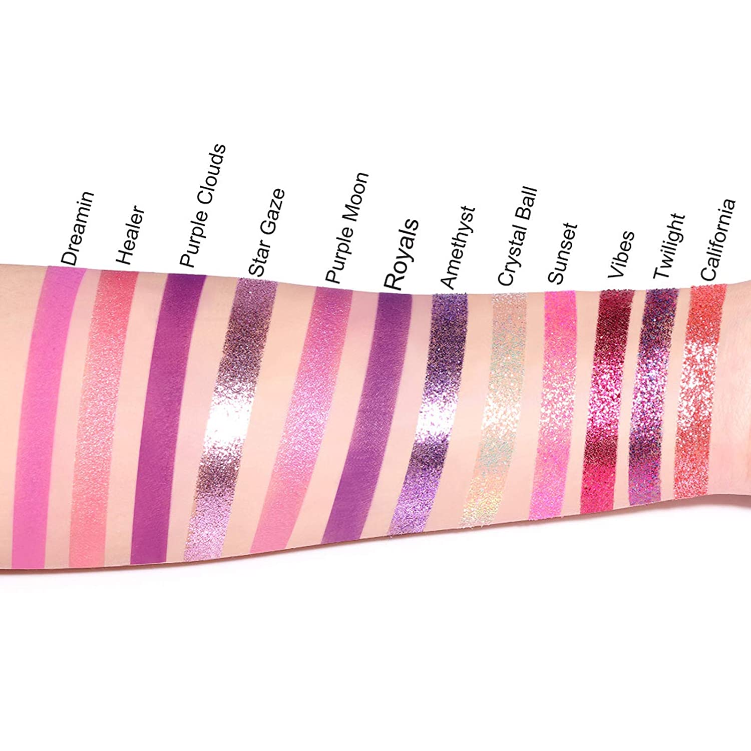 High Pigment 12 Colors Shimmer Matte Glitter Eyeshadow Makeup Palette Sweatproof Long Lasting and Wa