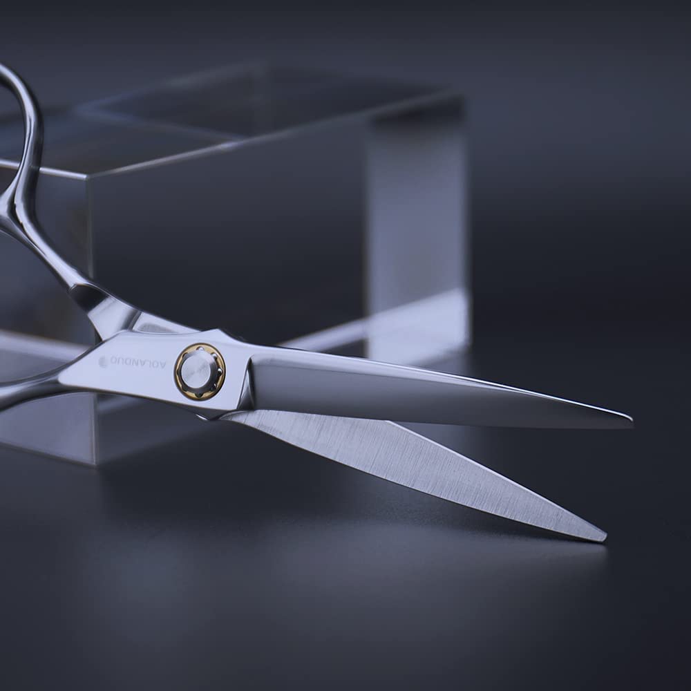 AOLANDUO 6 Inch Razor Edge Hair Cutting Scissors-Handmade with Japanese AICHI Steel-Lightweight/Offs