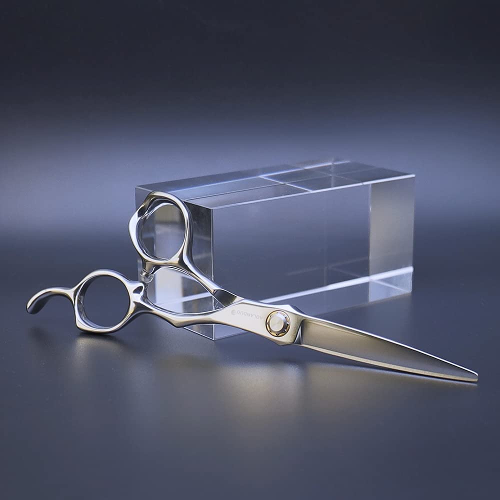 AOLANDUO 6 Inch Razor Edge Hair Cutting Scissors-Handmade with Japanese AICHI Steel-Lightweight/Offs