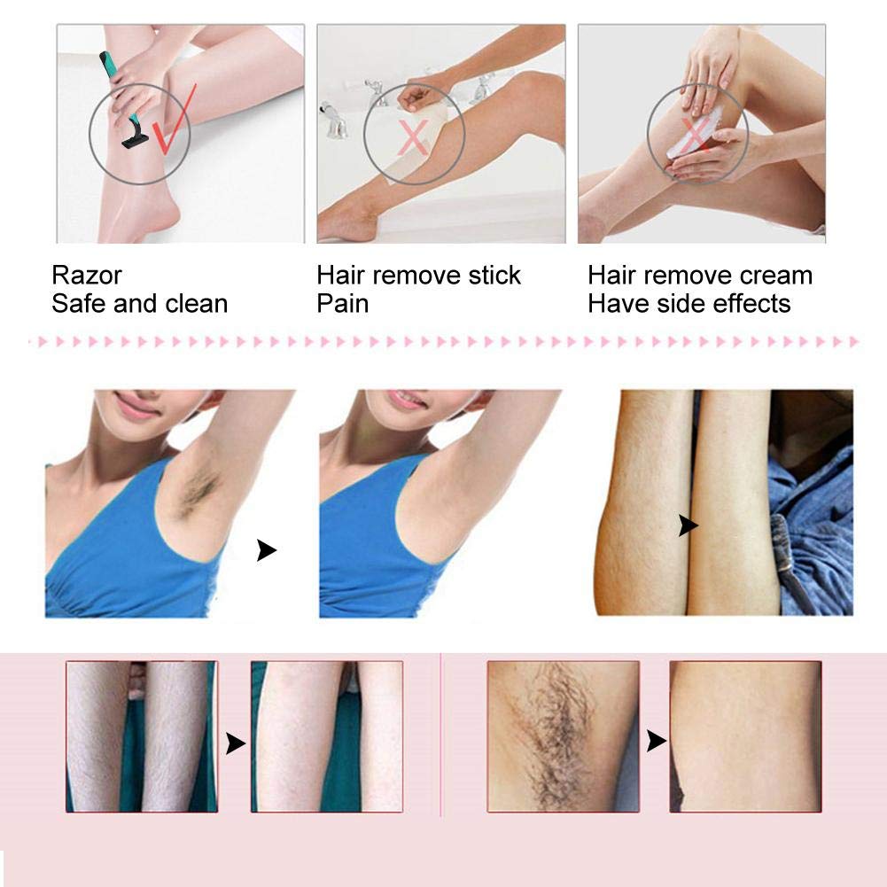 4 Pcs Razors for Women, Professional Shaving Razor Anti-Slip Hair Removal Manual Razor Set