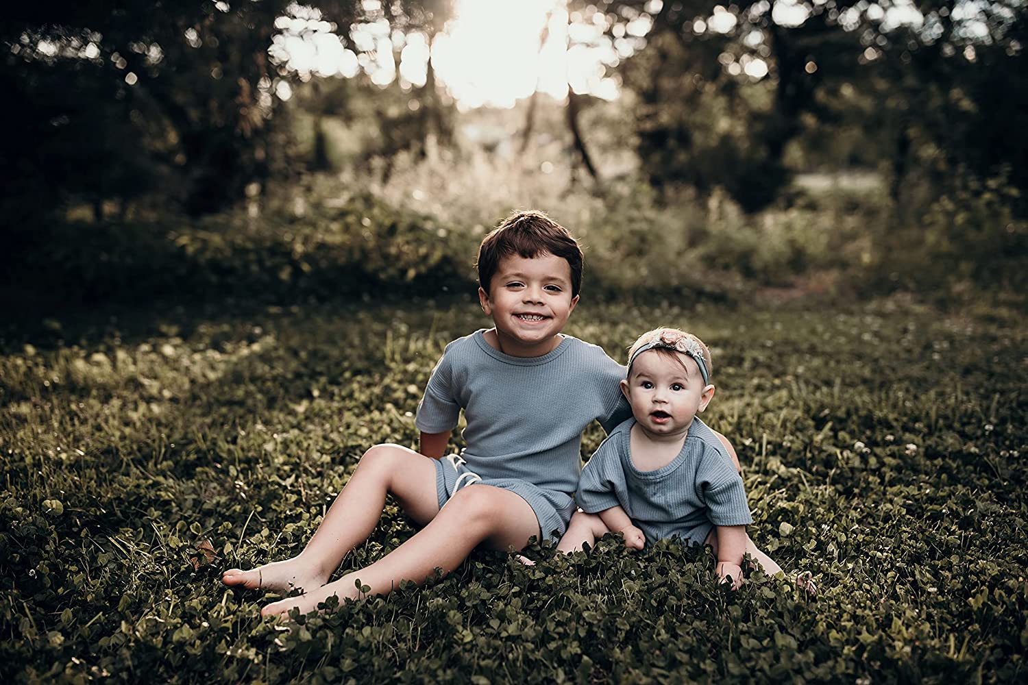 Three Little Tots Baby Boys Girls Summer Waffle Toddler Organic Cotton Modern Top & Bottom 2pc Set