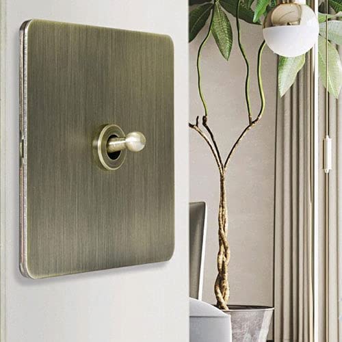 Modeen Metal Panel 86 Type Green Bronze Retro Switch Antique Lever Switch Old-Fashioned Hotel Switch