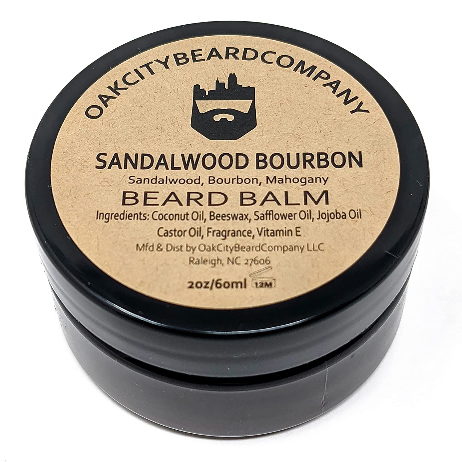 Oak City Beard Company Sandalwood Bourbon 2 Ounce Beard Balm