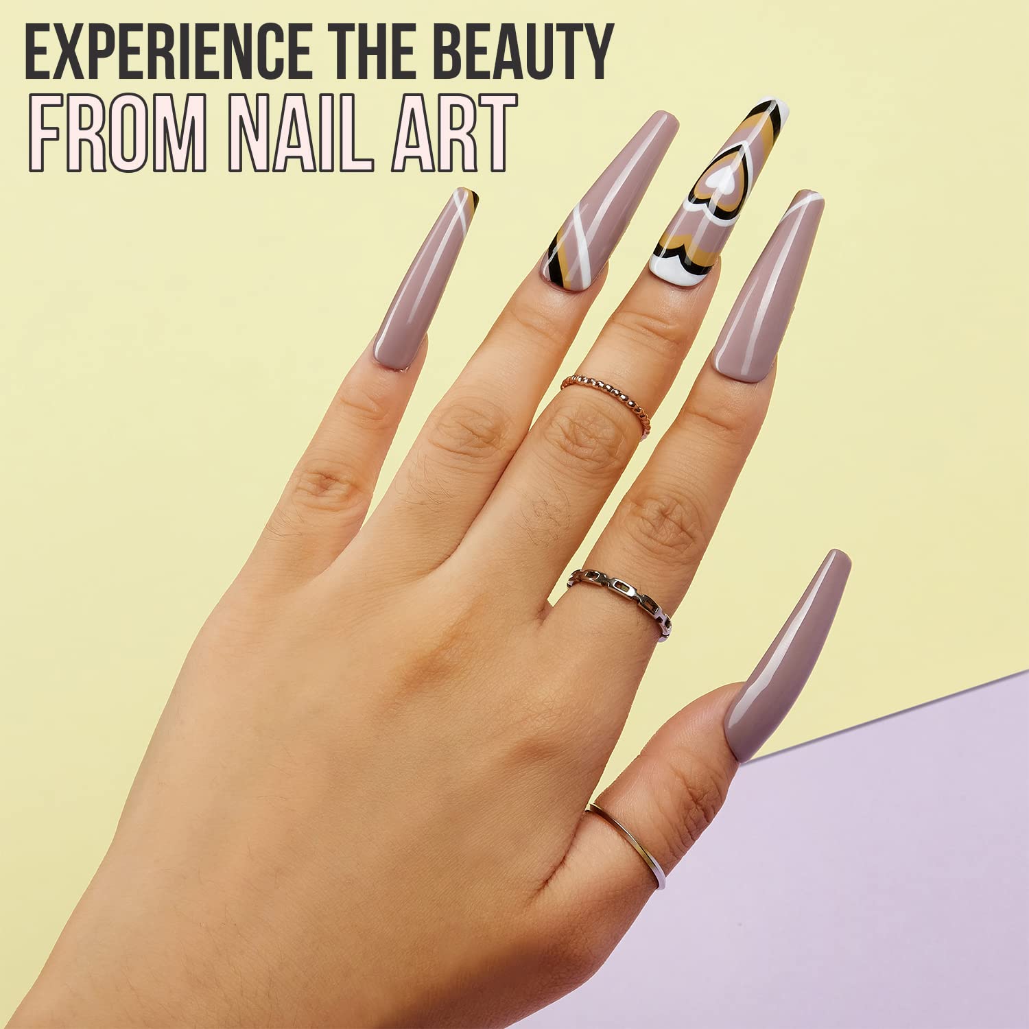 Makartt Nail Polish Kit 6 Fall Colors Dark Brown Pink Gel Polish Winter Black White Nail Polish Kit 