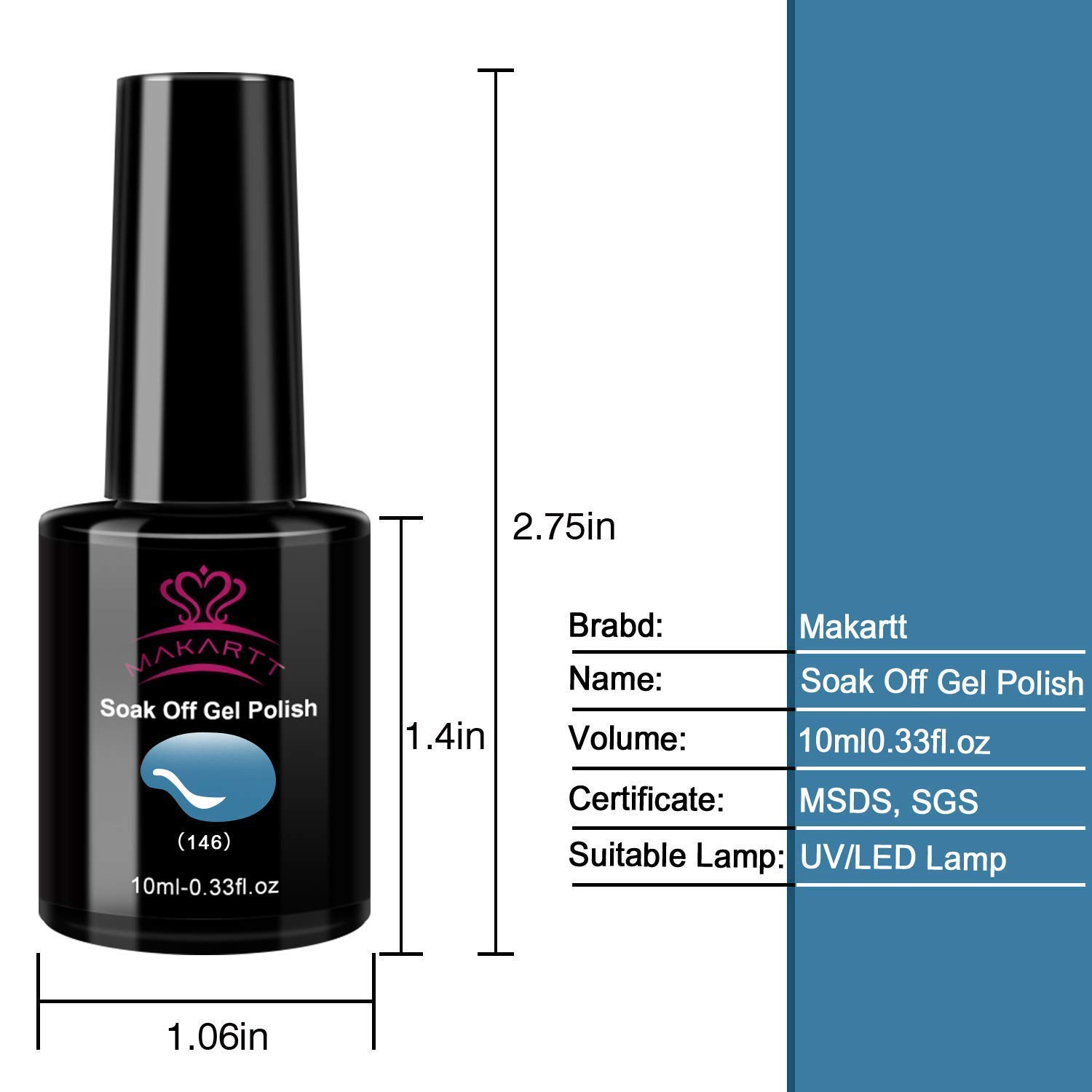 Makartt Nail Polish Kit 6 Fall Colors Dark Brown Pink Gel Polish Winter Black White Nail Polish Kit 