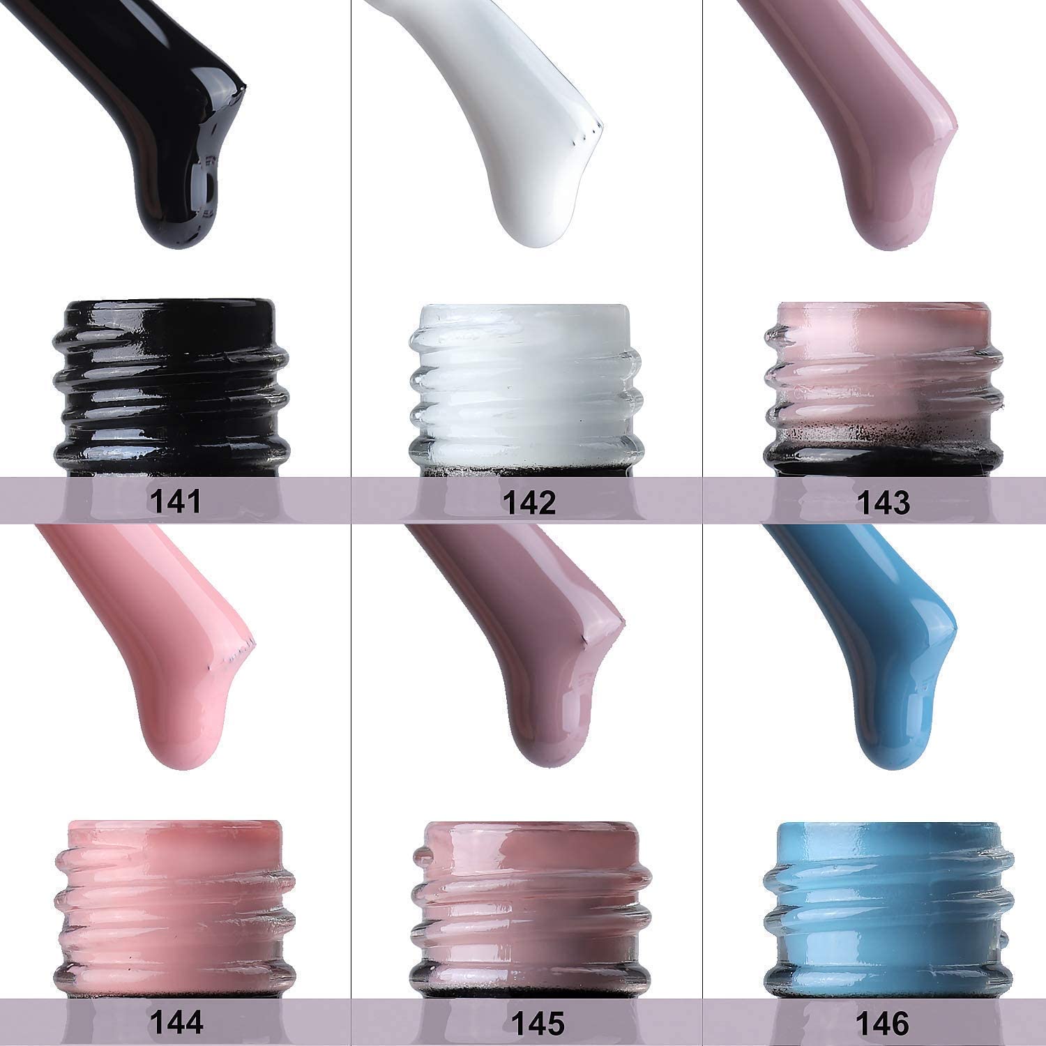 Makartt Nail Polish Kit 6 Fall Colors Dark Brown Pink Gel Polish Winter Black White Nail Polish Kit 