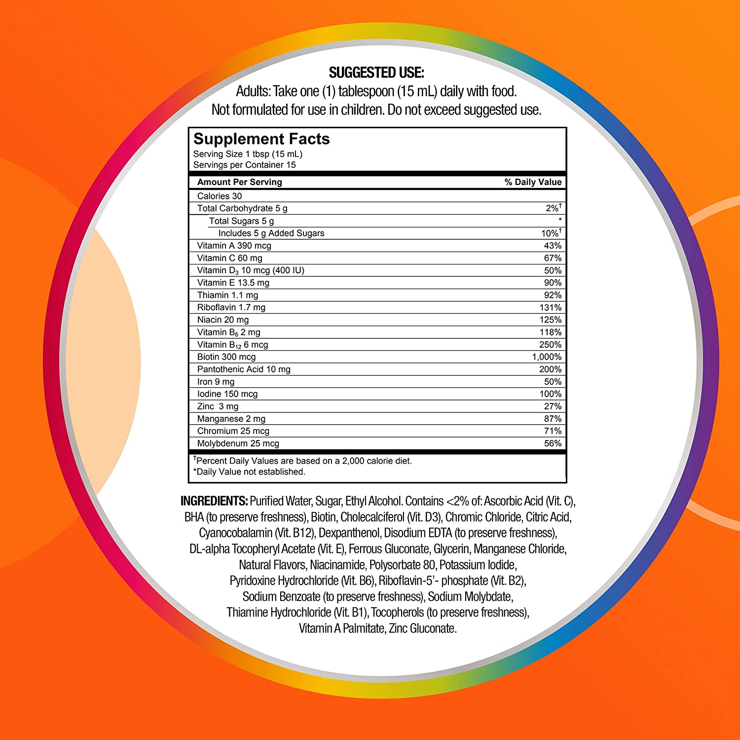 Centrum Liquid Multivitamin for Adults, Multivitamin/Multimineral Supplement with B Vitamins and Ant