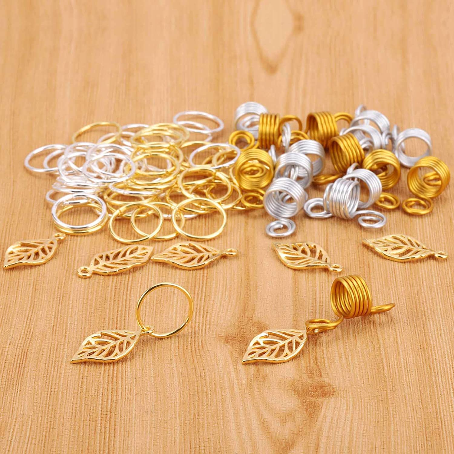 254 PCS Loc Hair Jewelry for Women Braids, Dreadlock Accessories with Box and Edge Brush Metal Slive