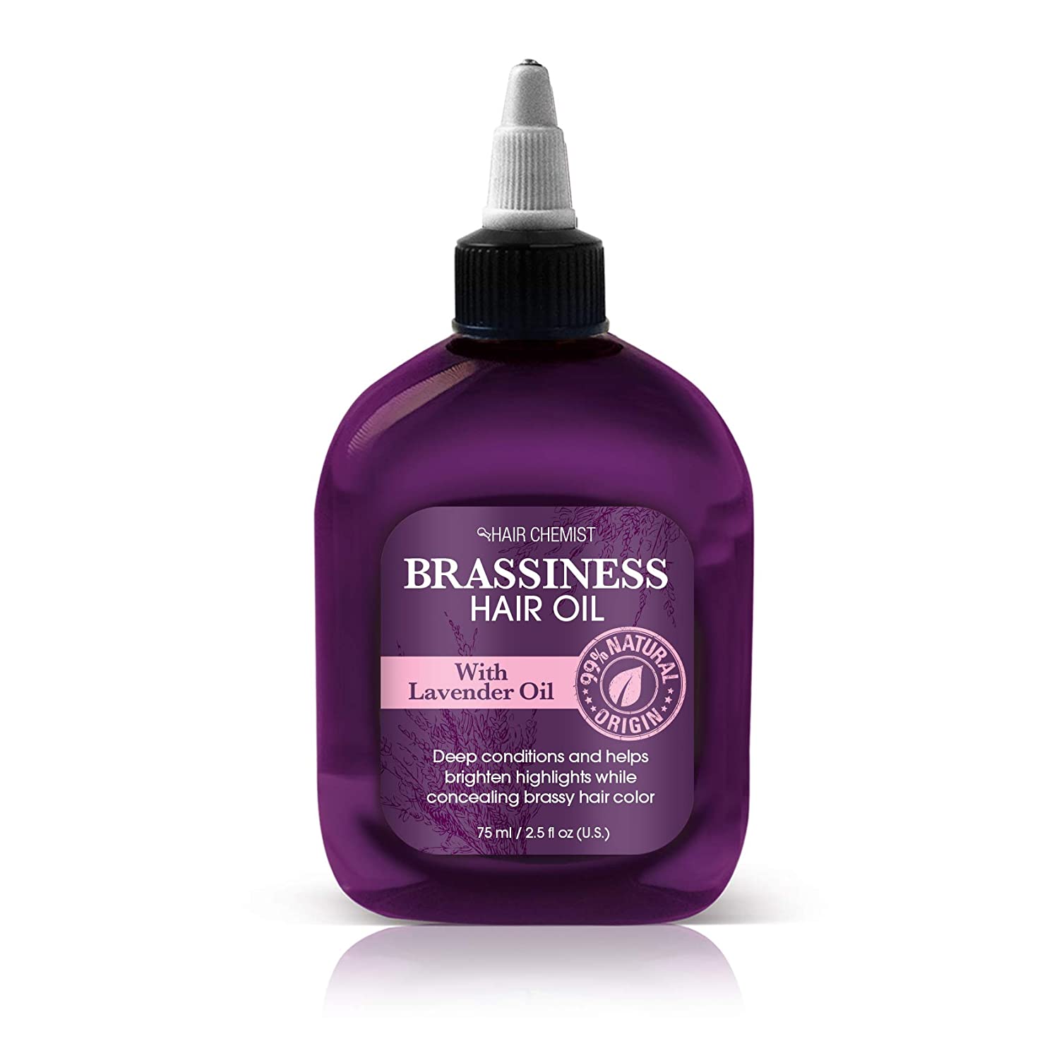 Hair Chemist Brassiness Hair Oil with Lavender Oil 2.5 ounce (2-Pack)
