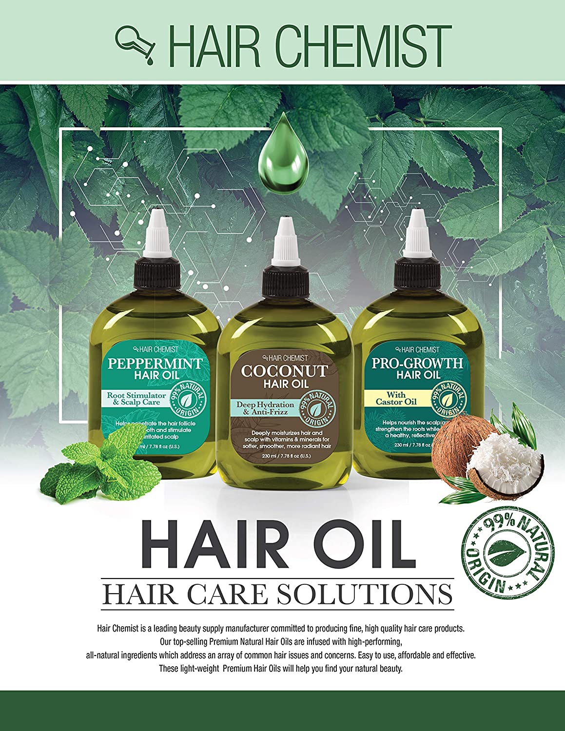 Hair Chemist Brassiness Hair Oil with Lavender Oil 2.5 ounce (2-Pack)