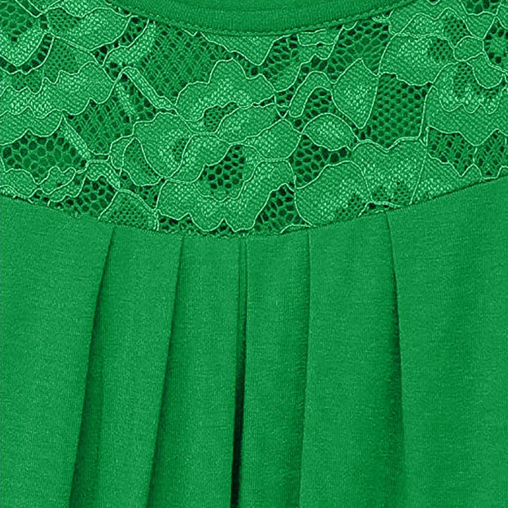 haoricu Tunics for Women Wear with Leggings Short Sleeve Ladies Solid Lace Patchwork Ruched Blouse T