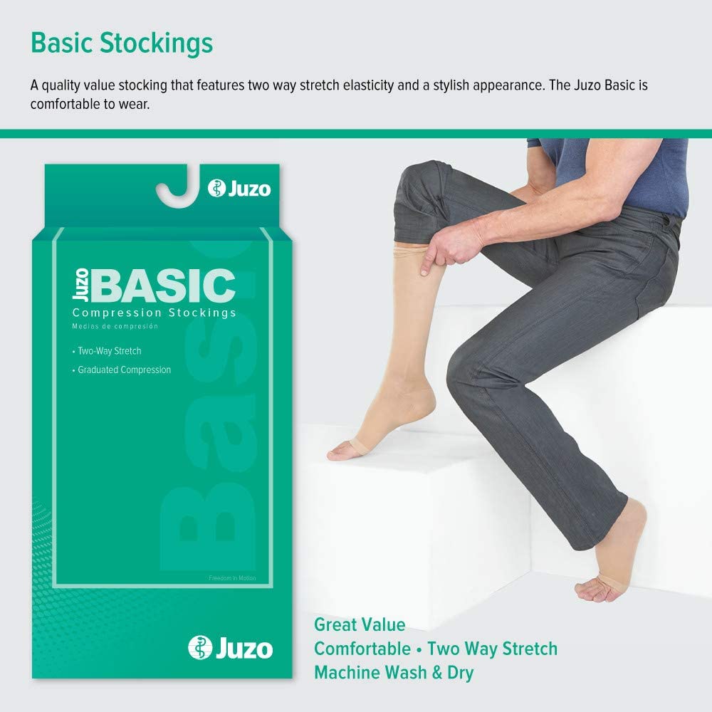 Juzo Basic 4411ag 20-30mmhg Thigh-High Closed Toe Compression Stocking