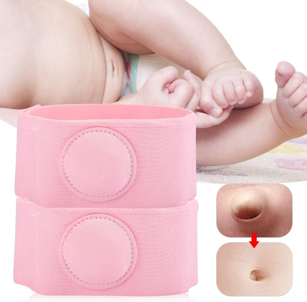 Umbilical Hernia Belt, Baby Belly Button Band, 2pcs Children Infant Baby Umbilical Hernia Belt, Infa