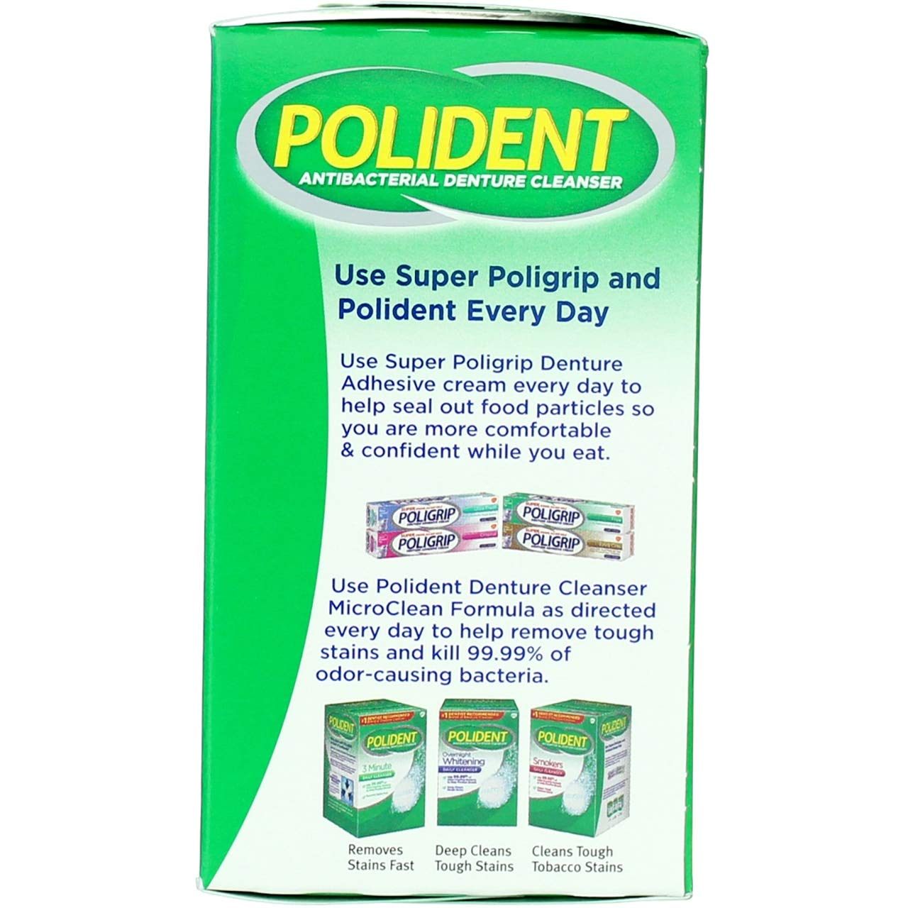 Polident 3 Minute Denture Cleanser Tablets, 40 ea