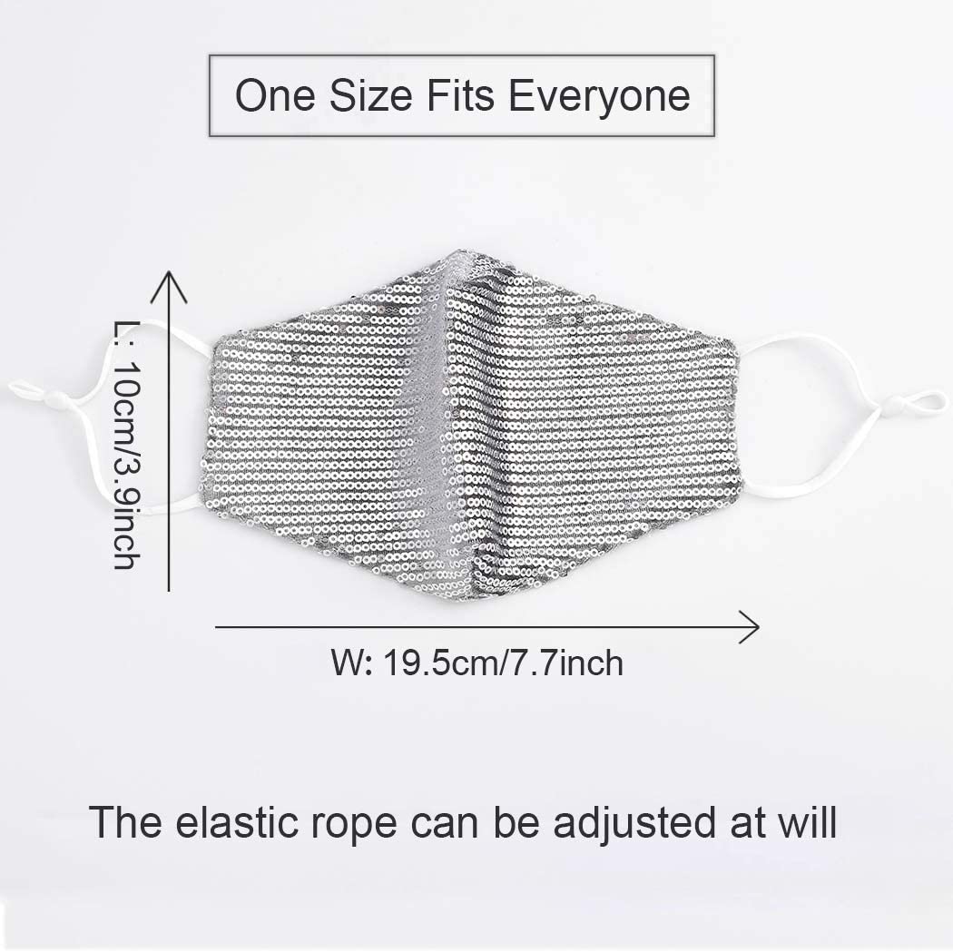 Halloween Christmas Masquerade Mask for Women Bling Sequins Fashion Party Face Mask for Girls