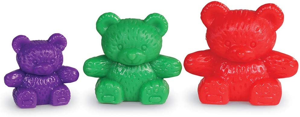 Learning Resources Three Bear Family Counters, Educational Counting and Sorting Toy, Rainbow, Autism