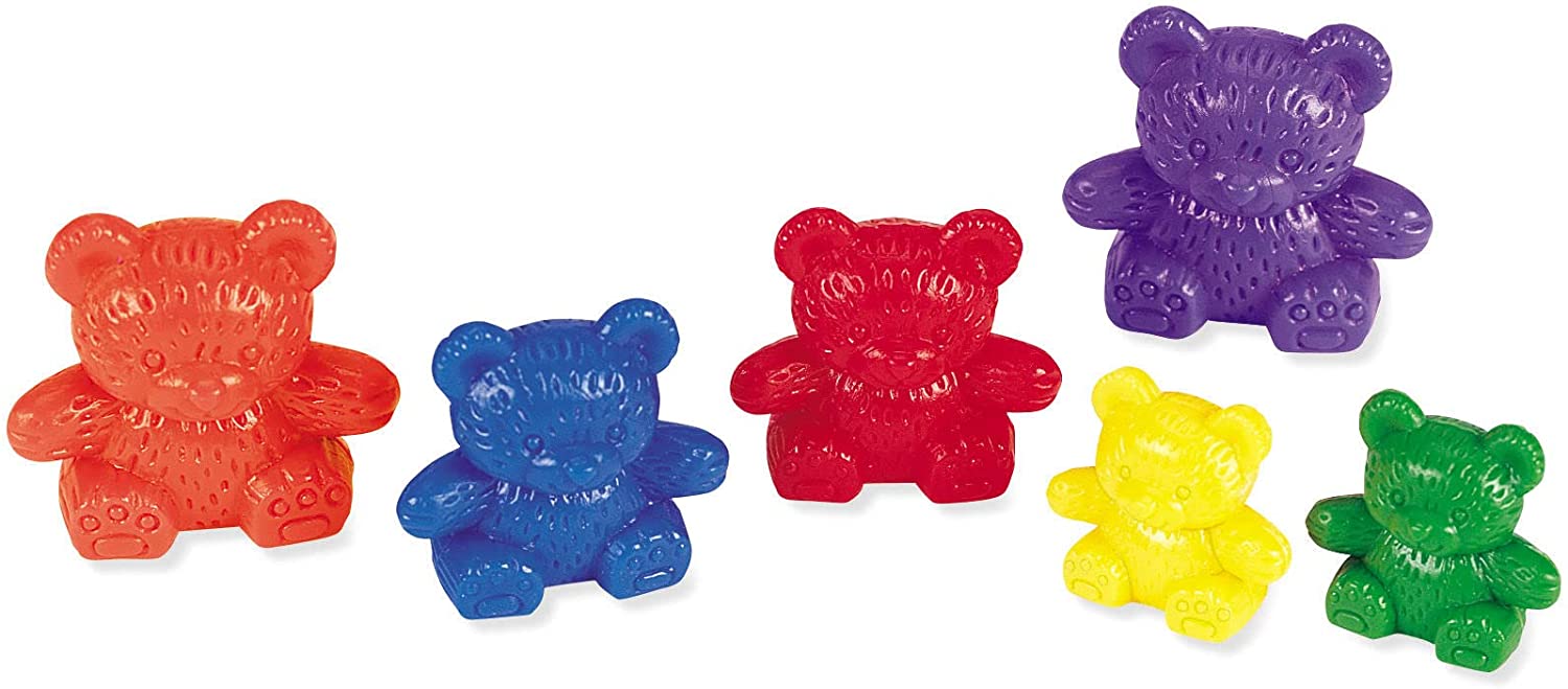 Learning Resources Three Bear Family Counters, Educational Counting and Sorting Toy, Rainbow, Autism