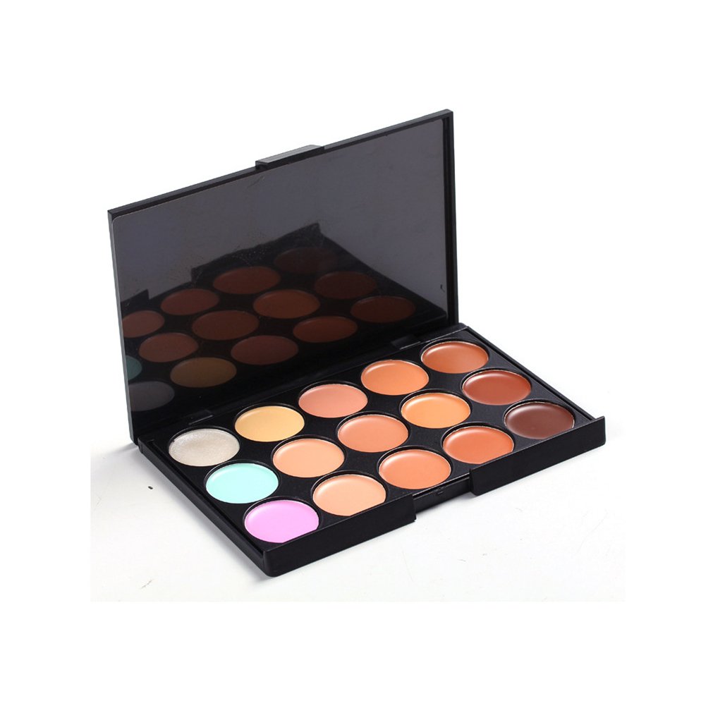 Pure Vie 15 Colors Cosmetics Cream Contour and Highlighting Makeup Kit, Color Correcting Cream Conce