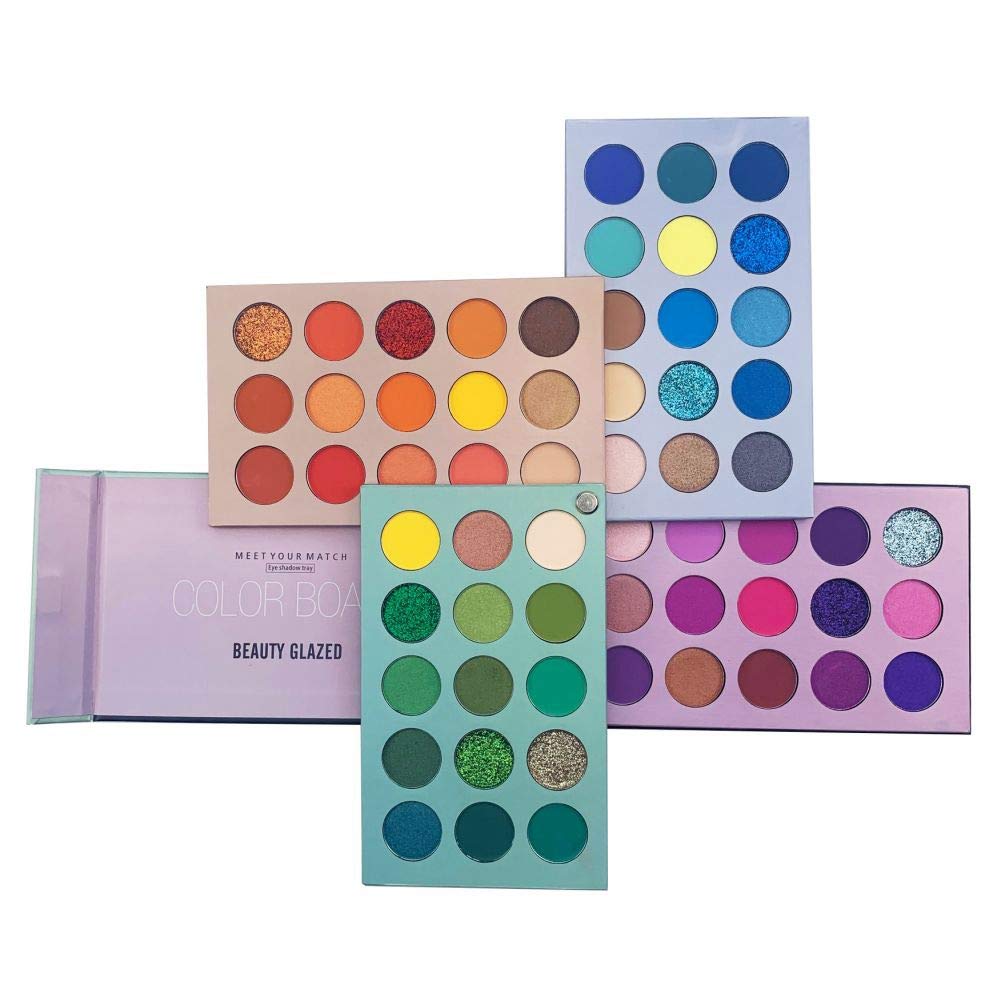 Hotiary 60 Colors Eyeshadow Palette Makeup Palette High Pigmented Color Board Long Lasting Highly Gl