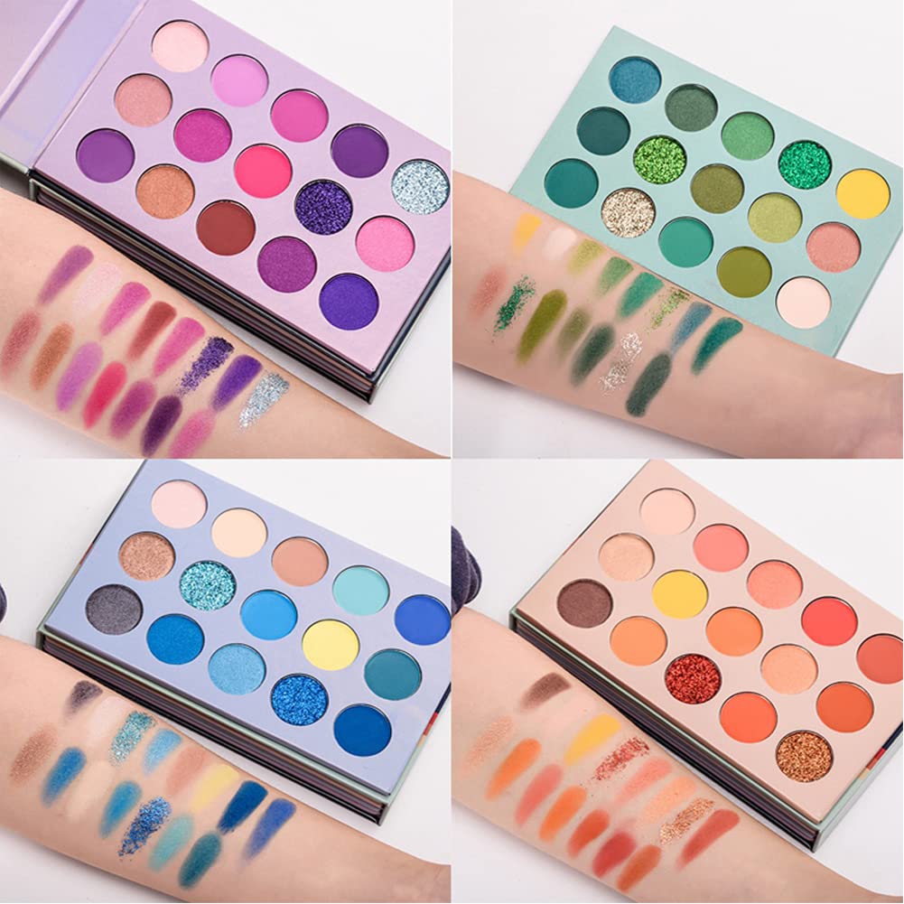 Hotiary 60 Colors Eyeshadow Palette Makeup Palette High Pigmented Color Board Long Lasting Highly Gl