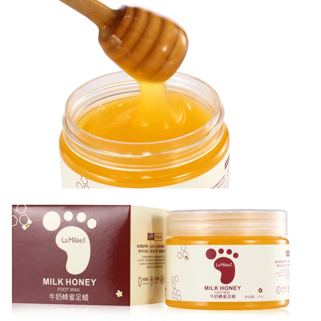 Lamilee Honey Milk Foot Wax Feet Mask Moisturizing Hydrating Nourishing Foot Care Peel Off Foot WAX 