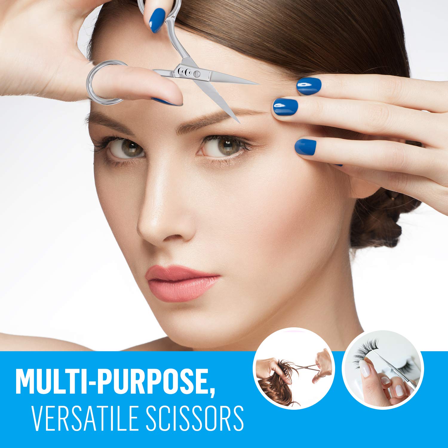 CoCos Eyebrow Scissors, Sharp Trimming Hair Scissors, Small Hair Cutting & Barber Scissor, Nose Hair