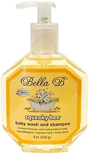 BELLA B Squeaky Bee Bodywash and Shampoo 13 oz - Baby Body Wash And Shampoo - Baby Bath Wash - Organ
