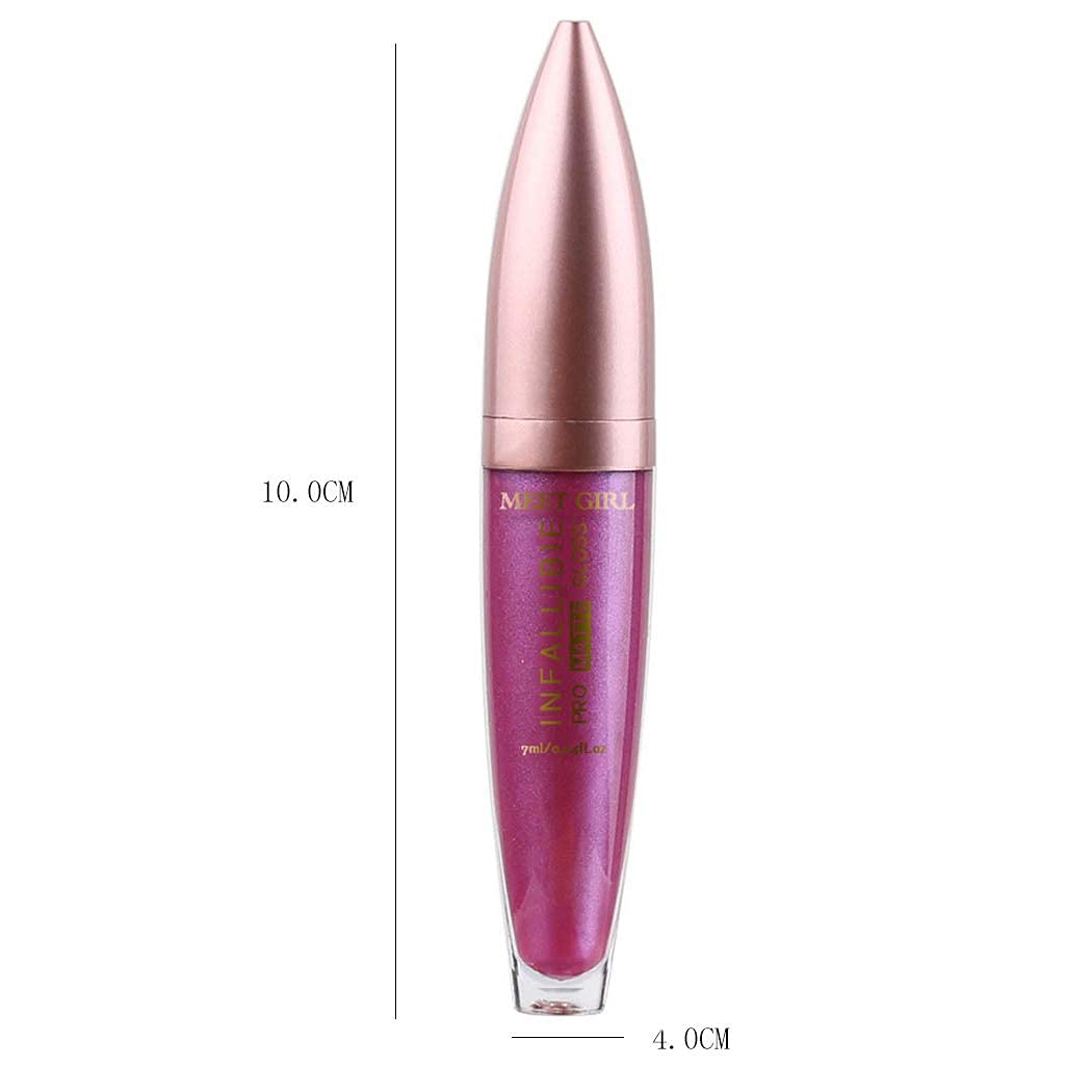 Kisshine Matte Lipstick Purple Metallic Lip Sticks Waterproof Lipsticks Long Lasting Costume Party L
