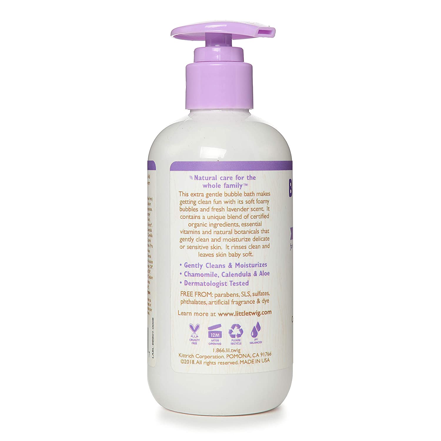Little Twig Bubble Bath, Natural Plant Derived Formula, Lavender, 8.5 fl oz.