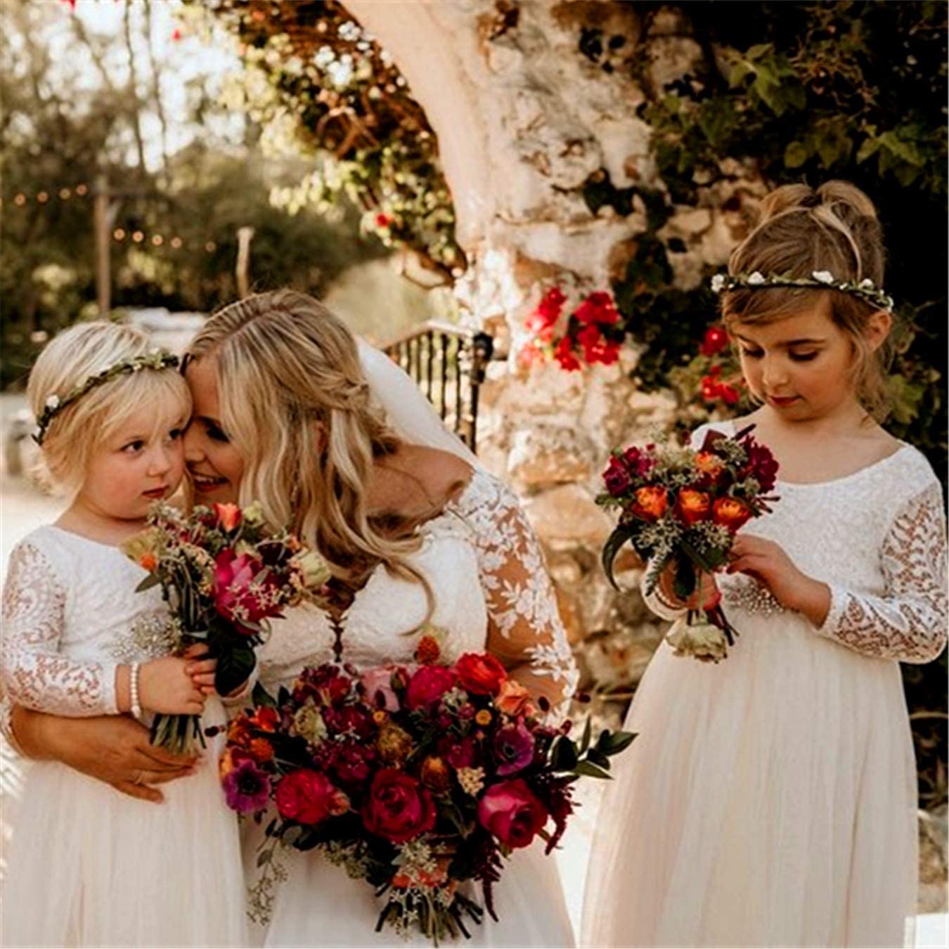 2Bunnies Girl Peony Lace Back A-Line Straight Tutu Tulle Party Flower Girl