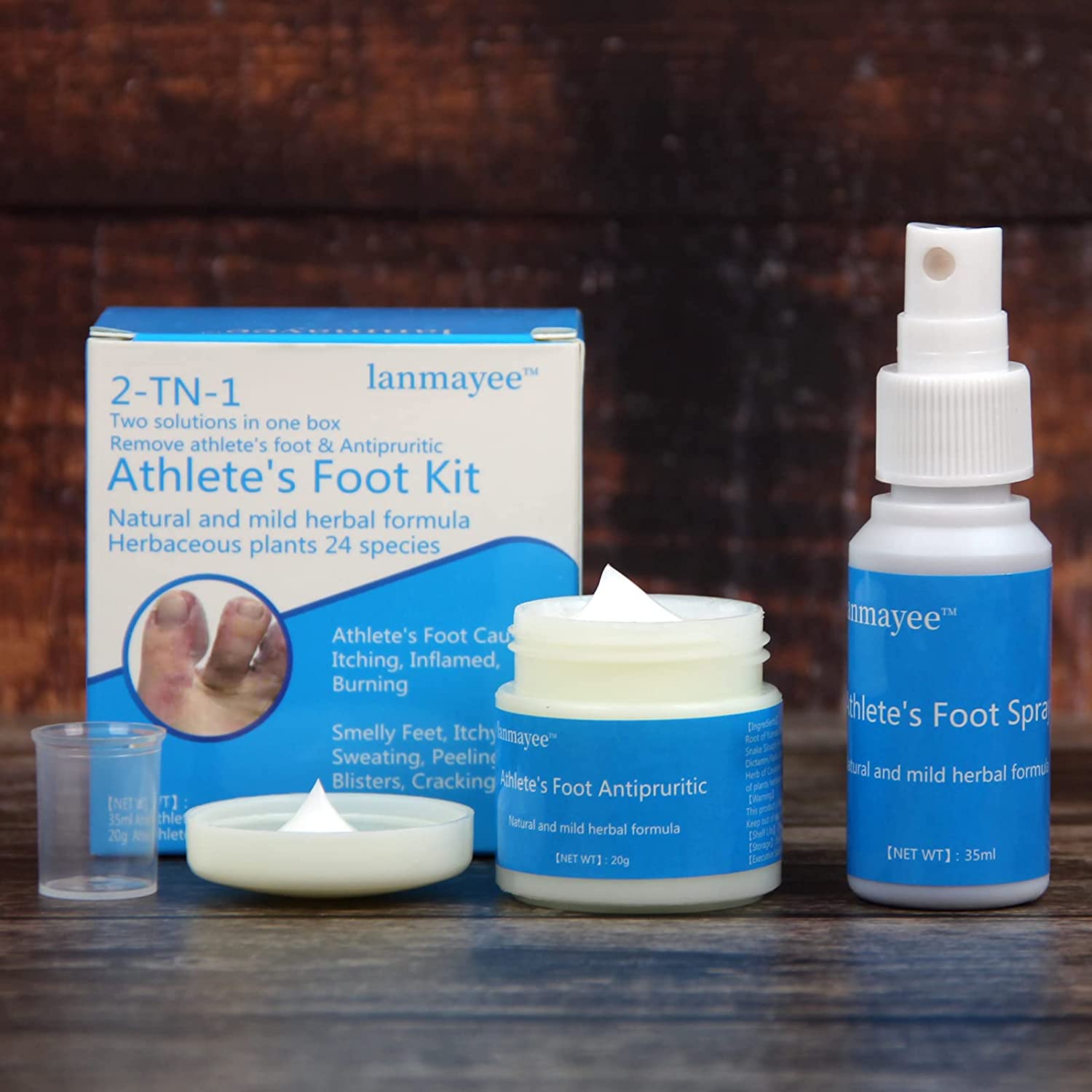 Lanmayee Foot Fungi Spray+Daub,Athletes Foot Treatment Kit.Most Athletes Foot Between Toes.Foot Itch
