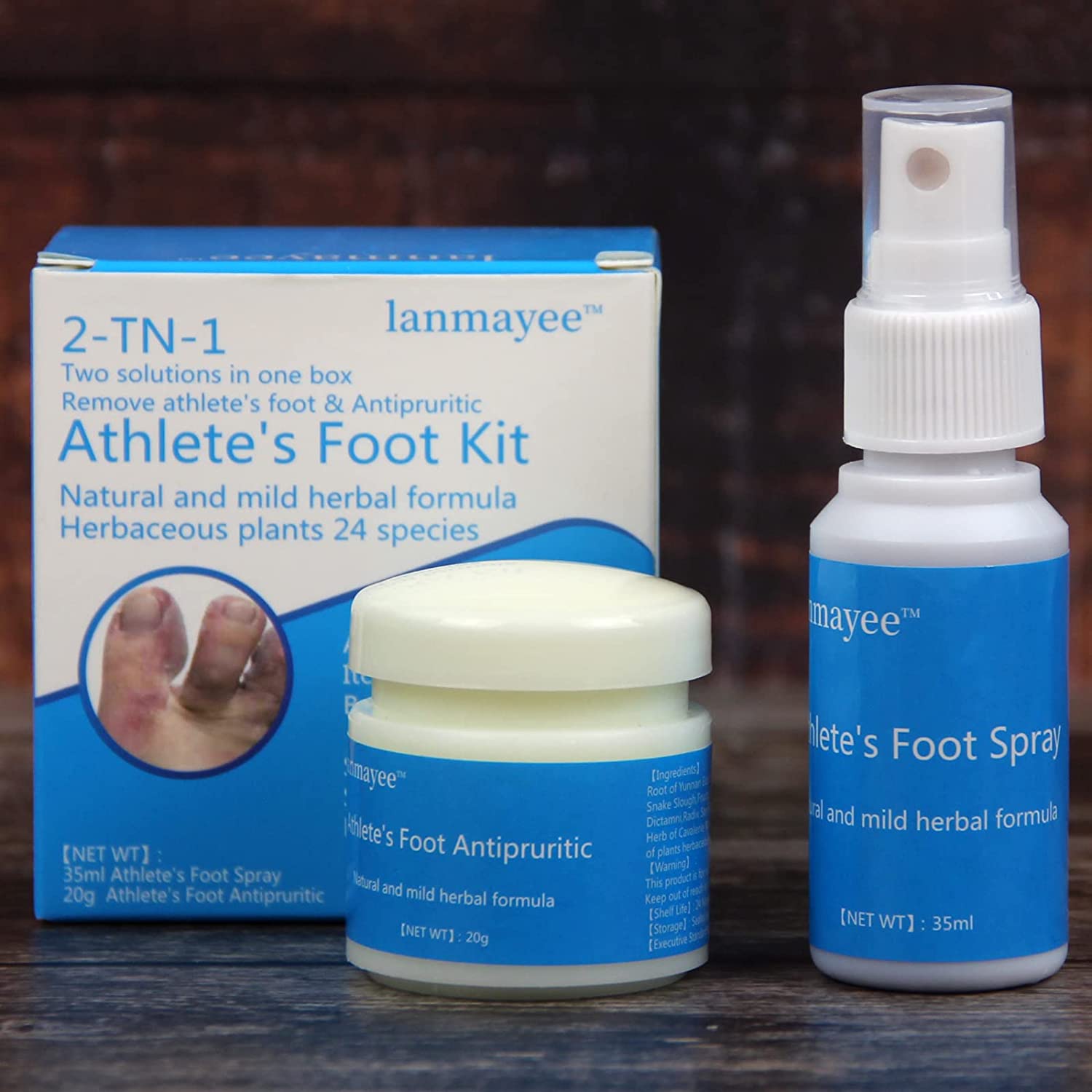 Lanmayee Foot Fungi Spray+Daub,Athletes Foot Treatment Kit.Most Athletes Foot Between Toes.Foot Itch