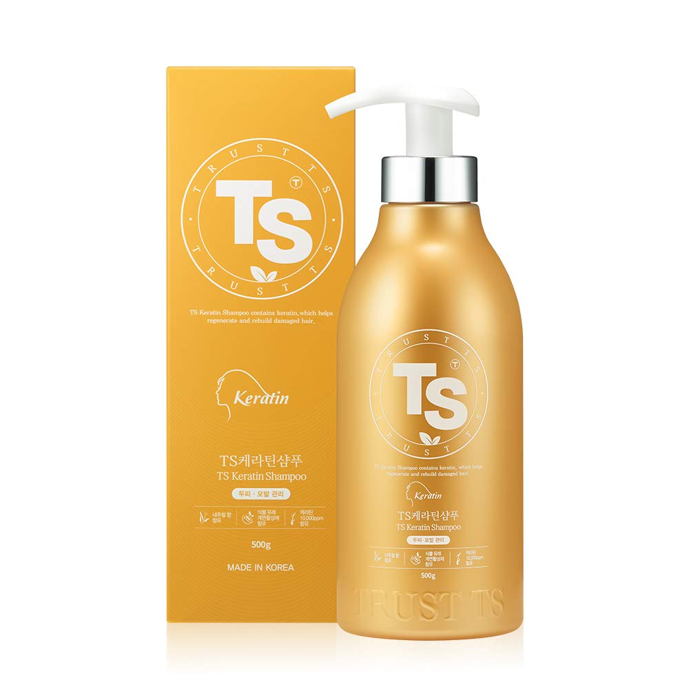 TS Keratin Shampoo (16.9 Fl Oz / 500mL) | Shampoo for Damaged Hair and Dry Scalp| Keratin Hair Care 