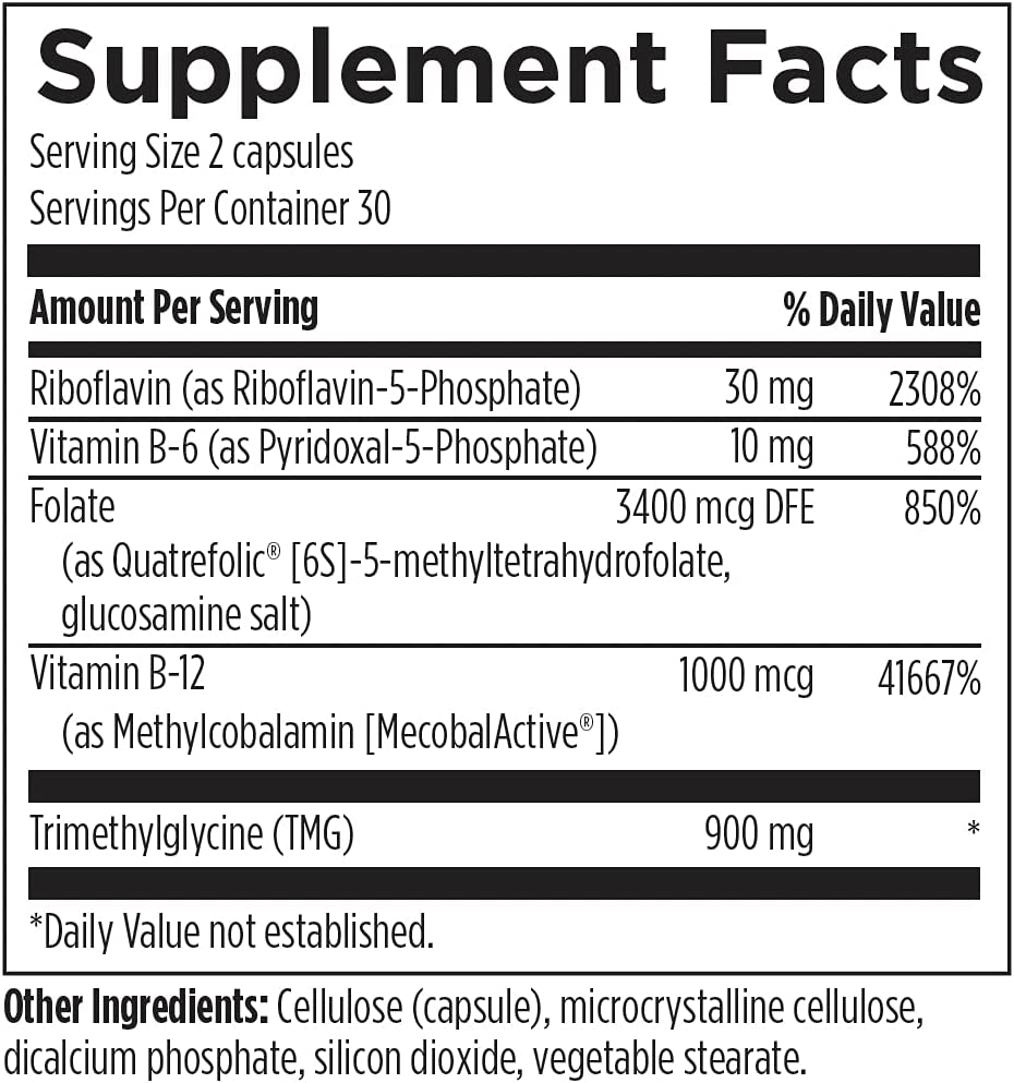 Designs for Health Homocysteine Supreme - Methylation + Cardiovascular Support Supplement with Folat