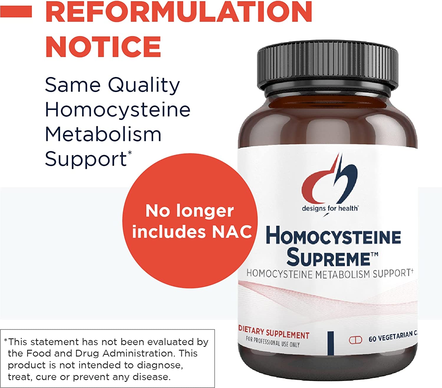 Designs for Health Homocysteine Supreme - Methylation + Cardiovascular Support Supplement with Folat