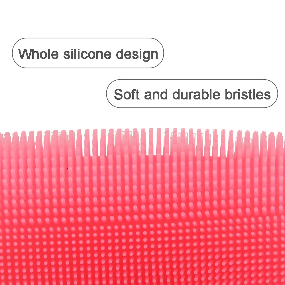 INNERNEED Food-grad Soft Silicone Body Scrubber Shower Cleansing Brush Gentle Exfoliating Bath Glove