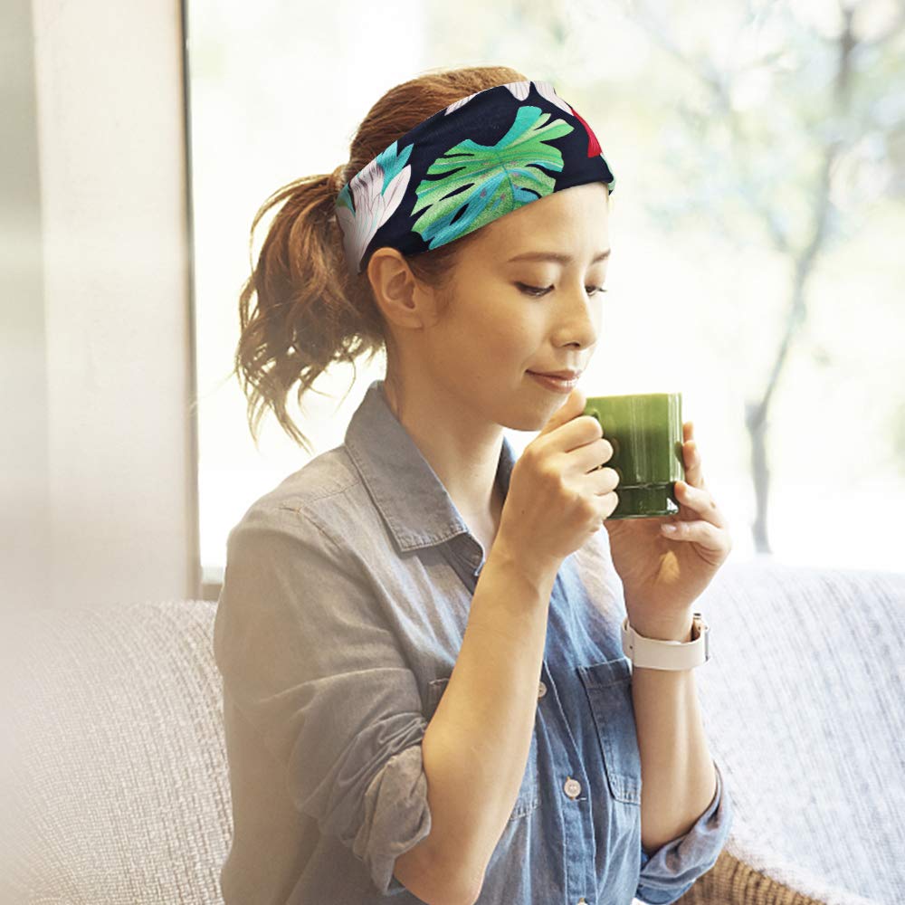 Headbands for Women, Fashion Soft Headbands for Women, Yoga Workout Headbands for Women, 10 Pack Spo