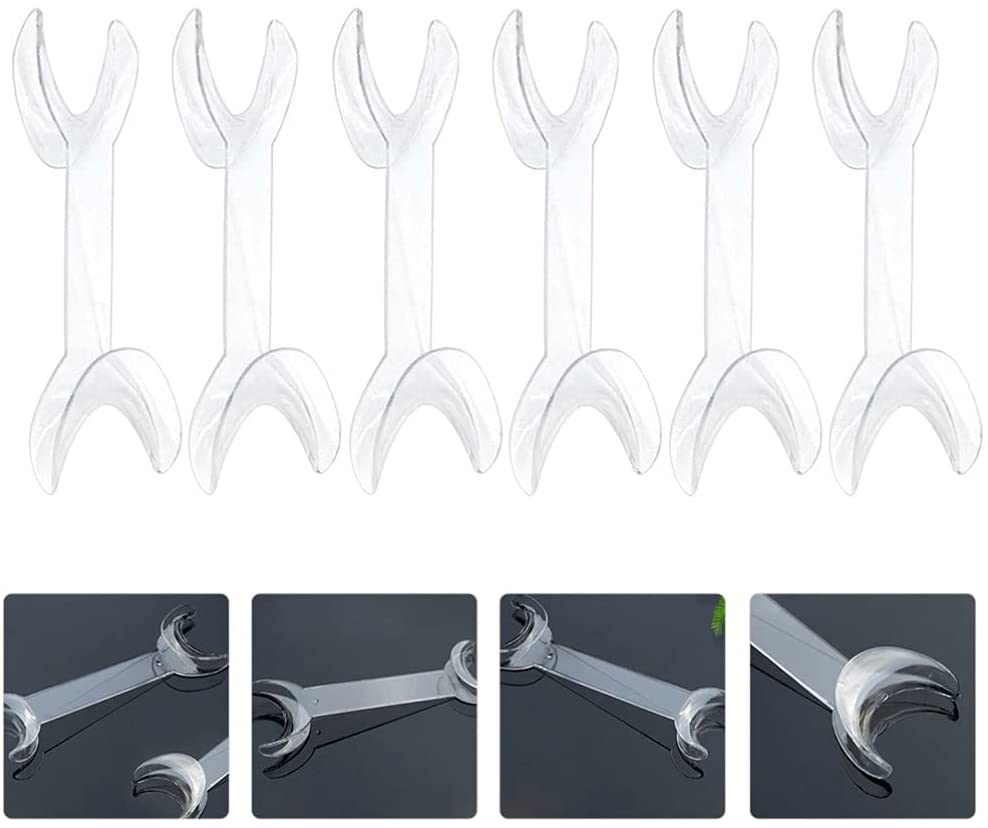 Healifty 6pcs T- Shape Teeth Retractor Double Head Dental Mouth Opener Intraoral Opener Teeth Retrac